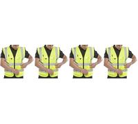 EXECUTIVE HI VIZ WAISTCOAT SATURN YELLOW 4XL