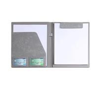 Executive Leather Portfolio Folder With Magnetic Closure, A4 Business Padfolio With Card Slots, Sales Document Holder For Professionals