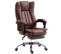 Vinsetto Executive Office Chair ComPUter Desk Chair For Home With Footrest - Brown, Brown