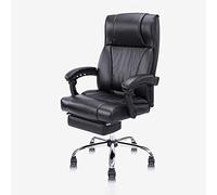 Executive Office Chair, Ergonomic Big and Tall Pu Leather Swivel Rolling Managerial Reclining Computer Desk Task Chair, Adjustable High Back Recliner Chair with Padd(
