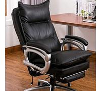 Executive Office Chair, High-Back Ergonomic Leather Chair with Footrest and Thick Padding, Reclining Computer Desk Chair