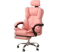 Executive Office Chair in Faux Leather with Double Layer Cushion Waterproof & Stain Resistant Adjustable Swivel Desk Chair for Home Office with Strong Support One Size