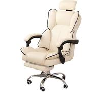 Executive Office Chair Waterproof Faux Leather with Double Layer Cushion Adjustable Swivel Computer Desk Chair for Home Office Strong Support One Size Fits All