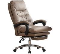 Executive Office Chair with Footrest 360° Swivel Microfibre Leather Design Ergonomic Executive Chair with Connected Armrests Wear-resistant Study & Meeting Room Seating