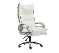 Executive Office Desk Chair, Reclining PU Leather, High Back, Large Seat, Tilt Function, Ergonomic Design with Lumbar Pillow