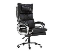Executive Office Desk Chair, Reclining PU Leather, High Back, Large Seat, Tilt Function, Ergonomic Design with Lumbar Pillow