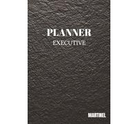 Executive Planner Martinel - Medium 6×9 - 365 Pages Hardcover Black| Professional Minimalist Organizer