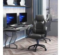 Executive Racing Swivel Gaming Office Chair PU Leather Computer Desk Chair Black