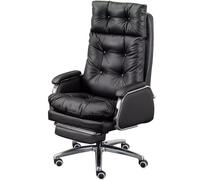 Executive Reclining Chair - Ergonomic Height Adjustable Managerial Chair with Retractable Footrest, Supports 330.7lbs (150kg)