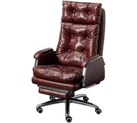 Executive Reclining Chair - Ergonomic Height Adjustable Managerial Chair with Retractable Footrest, Supports 330.7lbs (150kg)