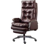 Executive Reclining Chair - Ergonomic Height Adjustable Managerial Chair with Retractable Footrest, Supports 330.7lbs (150kg)