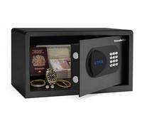 ExecutiveSafe ACS-2 Compact Digital Safe Box for Home, Office & Hotel - Electronic Keypad, Motorized Bolts, LED Display, USB Power Port & Emergency Key Lock - 13.9L Security Safe, Black