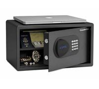 ExecutiveSafe ACS-6 Large Digital Laptop Safe Box for Home, Office & Hotel - Fits 17” Laptop, Shelf, Electronic Keypad, Motorized Bolts, LED Display, USB Port & Emergency Key Lock - 35.3L Black Safe