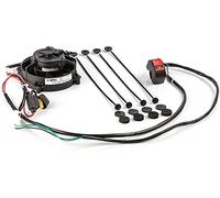 EXED® Parts - Original SPAL Radiator Cooling Fan and Mounting Kit, with Revotec Universal Mounting System and ON/Off Switch, for All 2 and 4 Stroke Dirt Bikes - Perfect fit, Easy to Install -