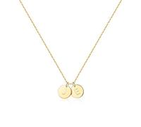 EXEINCITE Two Initial Necklace for Women, 14K Gold Plated Dainty You and Her Initial Necklace Relationship Jewelry Mothers Day Valentines Gifts for Women Mom Friend Sister Her Birthday, Stainless
