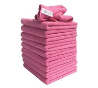 Exel 1 x Supercloth Medium Duty Microfibre Cloth ideal for Home, Car or Garden Pack of 10 Cloths - Pink