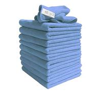 Exel Blue Lint Free Microfibre Super Magic Cleaning Cloths For Polishing, Washing, Waxing And Dusting (X100, Blue)