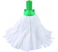 Exel Big White Mop Head Green (Pack of 10) 102199G