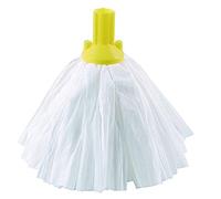 Exel PSYE1210P Standard Big Mop, White and Yellow (Pack of 10)