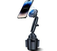 EXELIQ Magnetic Cup Holder Phone Cradle for Magsafe, [Powerful Magnet] Flexible Tri-Pivot Cup Phone Holder for Car, Tesla, Truck, SUVs, Compatible with iPhone 16 15 14 13 12, Samsung and All Phones