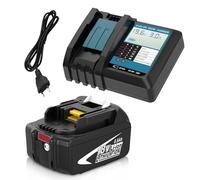 Exemoro 18V 5.5Ah Replacement for Makita Battery + Charger, Compatible with Makita 14.4V~18V BL1860B BL1850B BL1840 BL1830 BL1430 BL1415 Batteries and DC18RA DC18RCT DC18RC DC18RD DC18SF Charger