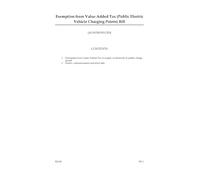 Exemption from Value Added Tax (Public Electric Vehicle Charging Points) Bill (House of Commons) HCB 84