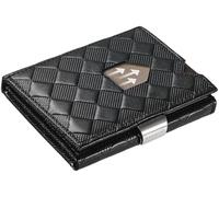 EXENTRI Leather Wallet with RFID Block, Black Chess