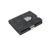 EXENTRI Wallet in Blue - Premium RFID Blocking Trifold Leather Wallet with Stainless Steel Locking Clip