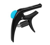 EXENXA Home Guitar Capo Home Guitar Capo Multifunctional Single-handed Guitar Capo Zinc Alloy With Bridge Pin Puller Guitar Pick Slot For Acoustic Electric Guitars Bass (Color : Gold) (Black)