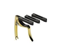 EXENXA Home Guitar Capo Home Guitar Capo Solo Interchangeable Head Zinc Alloy Capo Folk Guitar Classical Guitar Electric Guitar Universal Capo With String Nail Function96*75mm (S 09 Gold)