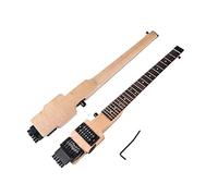 EXENXA New Headless Travel Silent Electric Guitar Guitar ?Neck Replacement (Color : Brown) (Brown)