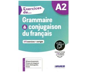 Exercices De Grammaire Et Conjugaison A2 + Online Francuski Polska Książka Polis