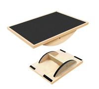 Exercise Balance Board - Professional Home Gym Office Visual Style, High Strength Wooden Build + Lightweight Portable Fitment, Resilient Protective Anti-Scratch Finish - For Adults & Seniors