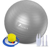 Exercise Ball 65cm 55cm 75cm, Anti burst Pregnancy Ball with Hand Pump, Extra Thick Birthing Ball, Slip Resistant Fitness Swiss Yoga Gym Ball for Yoga, Labour, Pilates, Fitness, Stability (SILVER)