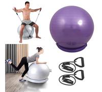 Exercise Ball Chair with Anti-Slip Base, Anti-Burst Stability for Office, Yoga, Pilates, and Pregnancy Support