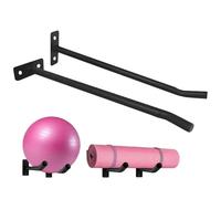 Exercise Ball Wall Mount, 2 Pieces Yoga Ball Stand for Walls, Equipment Storage Organizer, Home Gym Fitness Equipment Accessories for Home Gym Studio