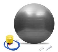 Exercise Ball Yoga Pilates Ball, 45-95cm Balance, Stability, Training Physical Therapy Birthing Ball for Yoga, Anti-Burst Gym Ball, for Gym, Home Gift Air Pump (Grey,45cm/17.72in)