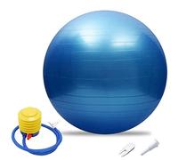 Exercise Ball Yoga Pilates Ball, 45-95cm Balance, Stability, Training Physical Therapy Birthing Ball for Yoga, Anti-Burst Gym Ball, for Gym, Home Gift Air Pump (Blue,95cm/37.40in)