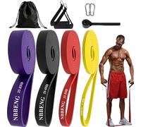 Exercise Band Resistance Bands with Handle, Pull Up Bands for Gym Workout, Long Resistance Band Set for Men&Women, Physical Therapy, Body Stretching, Fitness Training, Muscle Toning for Men and Women