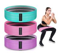 Exercise Bands, 3 Levels Fabric Resistance Bands for Working Out, Workout Bands Resistance for Women & Men, Multi-Colored Fabric Booty Bands for Leg Strength Training, Rehab, Yoga