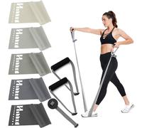 Exercise Bands Resistance Bands Set with Handles, Stretch Bands Workout Bands for Stretching, Latex Free Fitness Physical Therapy Bands Suitable for Rehab, Yoga, Pilates, Gym, Home Exercise