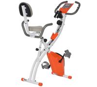 Exercise Bike 2-in-1 Upright 8-Level Adjustable with Pulse Sensor Orange