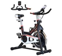 HOMCOM Belt-Driven Exercise Bike with LCD Display-Black