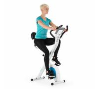 Exercise Bike Cardio Machine Pedal Traine Gym Heart Rate Monitor Foldable White
