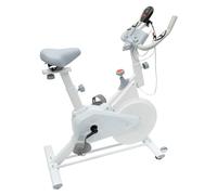 Exercise Bike for Home Use,Indoor Safe Riding Adjustable Silent Fixed Bicycle,85 * 45 * 110cm Floor mounted anti slip rubber mat for home training bicycles(White)