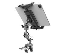 Exercise Bike Handlebar Clamp - Tablet Mount for Treadmill | Tablet Holder for Stroller | Exercise Bike Handlebar Clamp Stand Secure Holder Indoor Cycling Gym Workout Video Calling Reading News an