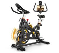 Exercise Bike Magnetic Resistance, Riksion Spin Bike for Home Gym Use，Exercising Equipment Indoor Cycling Bike with LCD Display&Tablet Holder Training Machine