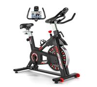 Exercise Bike, RIKSION Spin Bike for Home Gym Use, Indoor Cycling Bike, Exercising Equipment with Tablet Stand and LCD Monitor, Cardio Training Machine.