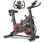 Exercise Bike, Spin Bike Exercise Bikes for Home Use with LCD Display & Tablet Holder, Quiet Stationary Bike for Gym with Comfortable Seat, Indoor Cycling Equipment for Fitness Workout Cardio Training