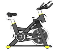 Exercise Bike Stationary 200kg Weight Capacity Indoor Bike with Comfortable Seat Tablet Holder and LCD Monitor Fitness Equipment for Home Workout